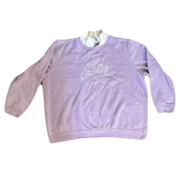 Northern Reflections Polar Bears Sweater XXL Purple White Collar - Picture 1 of 7